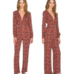 NWT Free People Some Like It Hot Boho Flower Child 70's Vneck Romper Jumpsuit 2